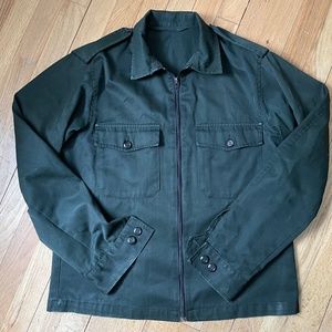 Men’s Sz L Green Military Style Jacket